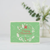 素朴クリスマスと年賀はがき ポストカード (スタンド正面)