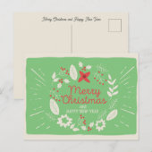 素朴クリスマスと年賀はがき ポストカード (正面/裏面)