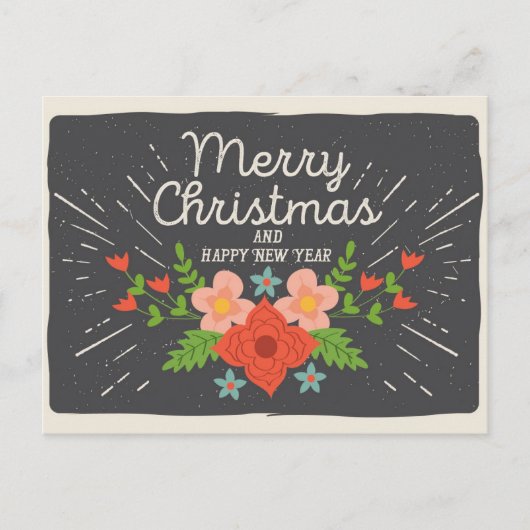 素朴クリスマスと年賀はがき ポストカード (正面)