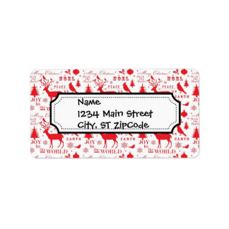 素朴クリスマスのトナカイの木の鳥の休日 ラベル