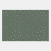 素朴クリスマスのトナカイ星のフェスティバルパターン ラッピングペーパーシート (正面2)