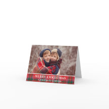 素朴クリスマスのプレイド祖父母の写真