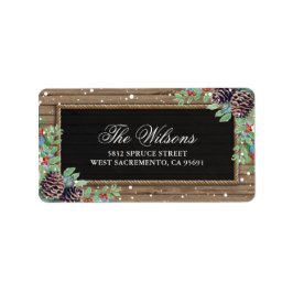 素朴クリスマスの季節差出人住所 ラベル