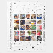 素朴クリスマスの家族の写真 フリースブランケット (正面)