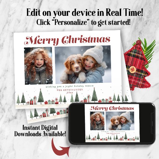 素朴クリスマスの木の休日の写真 シーズンカード