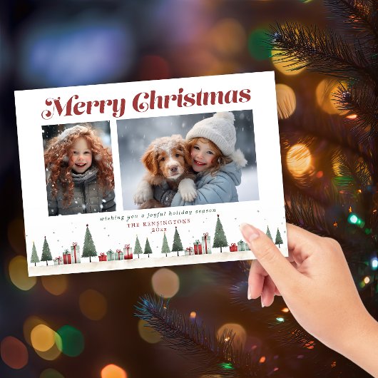 素朴クリスマスの木の休日の写真 シーズンカード