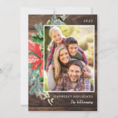 素朴クリスマスの紅葉フォトホリデーカード シーズンカード (正面)