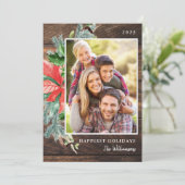 素朴クリスマスの紅葉フォトホリデーカード シーズンカード (スタンド正面)