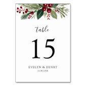 素朴クリスマスの結婚テーブル番号 テーブルナンバー (正面)