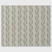 素朴クリスマスの緑の水色 ラッピングペーパー (フラット)