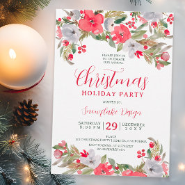 素朴クリスマスの赤い企業のビジネス 招待状