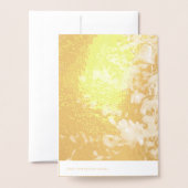 素朴クリスマスの飾りと緑 箔カード (裏面封筒付き)