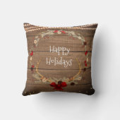 素朴クリスマスアントラーリースウッド&ライト クッション (裏面)