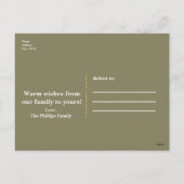 素朴クリスマスアントラーリースウッド&ライト シーズンポストカード (裏面)