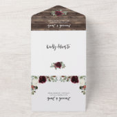 素朴クリスマスウィンターウッドストリングラ結婚イト オールインワン招待状 (外側)