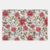 素朴クリスマスウォーター色 ラッピングペーパーシート (正面3)