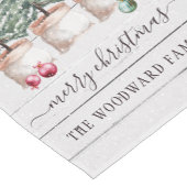 素朴クリスマスカスタムツリーの姓 ショートテーブルランナー (コーナー)