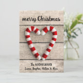 素朴クリスマスカードハート シーズンカード (スタンド正面)