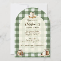 素朴クリスマスギフトマググリーンジンガムアーチ