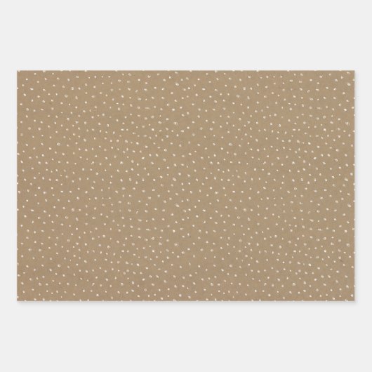 素朴クリスマスクラフトお洒落冬のシロクマ ラッピングペーパーシート (正面3)