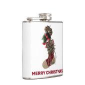 素朴クリスマスストッキングビニール包まれたフラスコ フラスク (右)