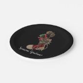 素朴クリスマスストッキング紙プレート ペーパープレート (アングル)