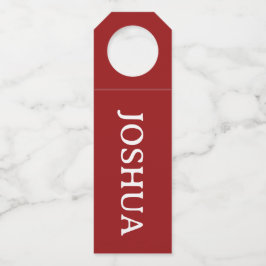 素朴クリスマスストッキング/ボトル用の赤い名前タグ ボトルネックタグ