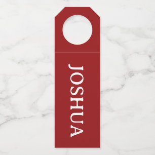 素朴クリスマスストッキング/ボトル用の赤い名前タグ ボトルネックタグ