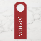 素朴クリスマスストッキング/ボトル用の赤い名前タグ ボトルネックタグ (正面)