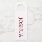 素朴クリスマスストッキング/ボトル用の赤い名前タグ ボトルネックタグ (裏面)