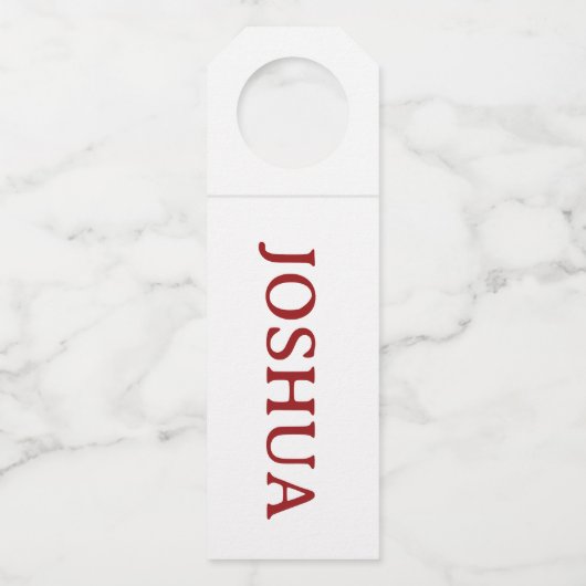 素朴クリスマスストッキング/ボトル用の赤い名前タグ ボトルネックタグ (裏面)