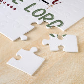 素朴クリスマスタイポグラフィクリスチャンホリデイ ジグソーパズル (側面)