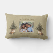 素朴クリスマスツリーギフト家族の写真 ランバークッション (裏面)