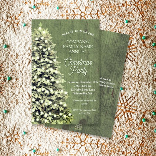 素朴クリスマスツリーグリーンカンパニーホリデーパーティー