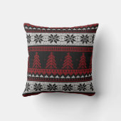素朴クリスマスツリーセーターパターン装飾用クッション クッション (裏面)