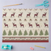 素朴クリスマスツリーディアバッファロープレイドwウッド 薄葉紙 (クラフト)