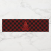 素朴クリスマスツリーバッファローモダンプ市松模様にリ ペットボトルラベル (シングルラベル)