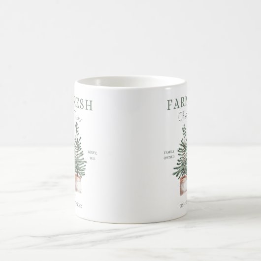 素朴クリスマスツリーファームクリスマスマグ コーヒーマグカップ (中央)