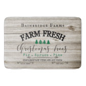 素朴クリスマスツリーファームズ家族名 バスマット (正面)