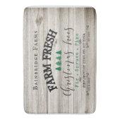 素朴クリスマスツリーファームズ家族名 バスマット (正面縦)