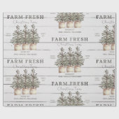 素朴クリスマスツリーファームラッピング紙 ラッピングペーパー (フラット)