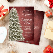 素朴クリスマスツリーレッドカンパニーホリデーパーティー 招待状