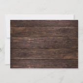 素朴クリスマスツリー3写真とライト、木のカード 招待状 (裏面)