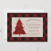 素朴クリスマスツリー | Red Buffalo Plaidホリデー シーズンカード (正面)