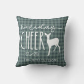 素朴クリスマスバッファロープレイド装飾用クッション クッション (裏面)