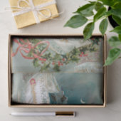 素朴クリスマスバナー（ベル、リボン、ホリー付き） 薄葉紙 (ギフト)