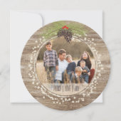 素朴クリスマスパイン支店、平和、愛、喜び シーズンカード (正面)