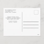 素朴クリスマスパイン木水色 シーズンポストカード (裏面)