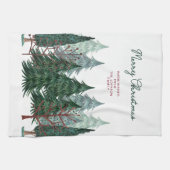 素朴クリスマスパイン林 キッチンタオル (横)