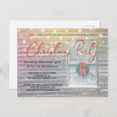 素朴クリスマスパーティの招待状 案内ポストカード (正面/裏面)